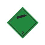 Transport Pictogram 2" Label - Class 2 Non-Flammable Gas (Black Cylinder)