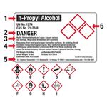 Custom GHS Shipping Label 3 Pictograms - 10 x 6