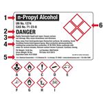 Custom GHS Shipping Label 4 Pictograms - 10 x 6