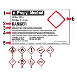 Custom GHS Shipping Label 1 Pictogram - 4 x 3