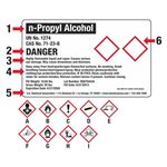 Custom GHS Shipping Label 2 Pictograms - 4 x 3