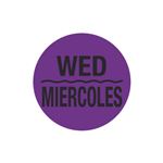 Daily Printed Stock Hot Labels - Wed/Miercoles - Purple