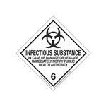 Hazardous Shipping Label - Class 6 Infectious Substance