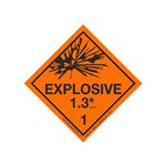 Hazardous Shipping Label - Class 1 Explosive 1.3G