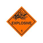 Hazardous Shipping Label - Class 1 Explosive