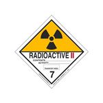 Hazardous Shipping Label - Class 7 Radioactive II