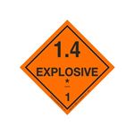 Hazardous Shipping Label - Class 1 Explosive 1.4