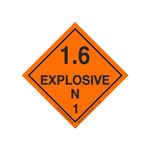 Hazardous Shipping Label - Class 1 Explosive N 1.6