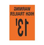 Trailer Markings - Warning High Trailer 13' Reversed