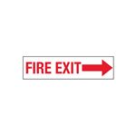 Fire Exit (Right Arrow) - 2" x 8" Decal