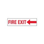 Fire Exit (Left Arrow) - 2" x 8" Decal