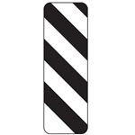 Delineators - Left Slant Black/White Reflective