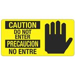 Caution Do Not Enter - Bilingual - 4 x 8 Decal