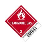Hazmat Shipping Label/Description - Class 2 UN1954 Compressed Gas