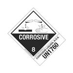 Hazmat Shipping Label/Description - Class 8 UN 1760 Corrosive Liquids