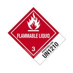 Hazmat Shipping Label/Description - Class 3 UN1210 Printing Ink