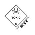 Hazmat Shipping Label/Description - Class 6 UN2810 Toxic, Liquids, Organic