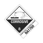 Hazmat Shipping Label/Description - Class 8 NA1760 Compound Cleaning Liquid
