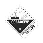 Hazmat Shipping Label/Description - Class 8 UN1759 Corrosive Solids
