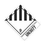 Hazmat Shipping Label/Description - Class 9 UN3077 Hazardous Waste Solid