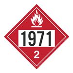 UN#1971 Flammable Gas Numbered Placard