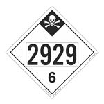 UN#2929 Inhalation Hazard Numbered Placard