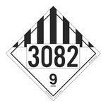 UN#3082 Class 9 Miscellaneous Numbered Placard